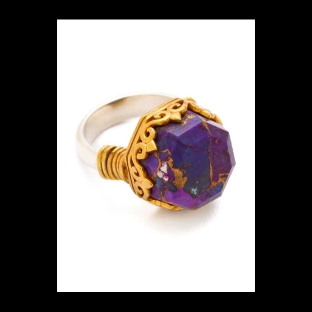 22K GP & Sterling Silver Ring NWT